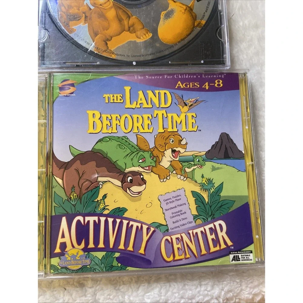 X4 The Land Before Time PC MAC CD ROM Activity Ctr Arcade Kindergarten Adventure